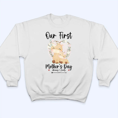 Our First Mother's Day - Personalized Custom T Shirt - Gift for Mom & Baby, Mother's Day Gift