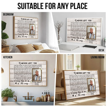 Custom Photo I Never Left You - Memorial Gift - Personalized Canvas For Family Members, Loss of Mom, Dad