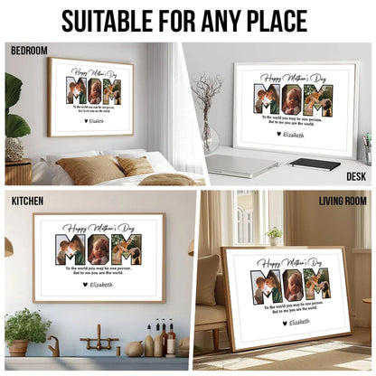 Custom Photo Happy Mother's Day To Mom - Personalized Poster/Canvas - Gift For Mom, Mother's Day