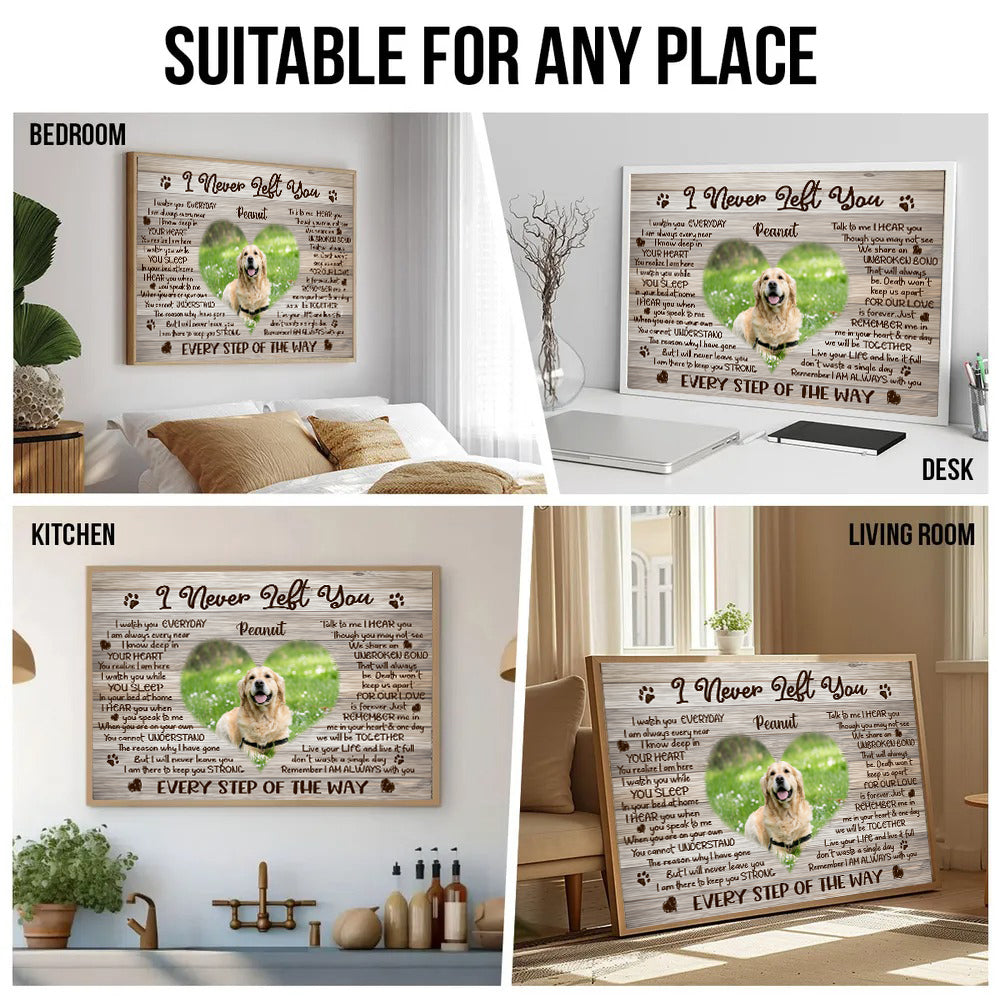 Custom Photo The Moment That You Left Me - Personalized Poster/Canvas - Memorial Gift For Dog Lovers, Cat Lovers, Pet Lovers