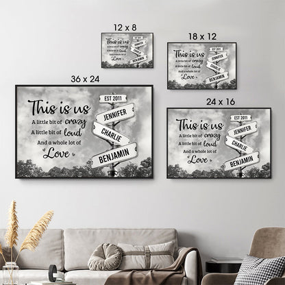 This Is Us, Full Of Love Family - Personalized Poster/Canvas - Gift For Family Members, Mom and Dad