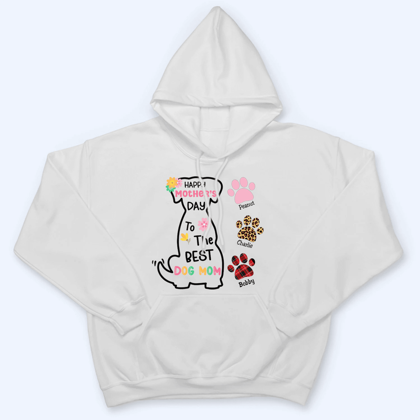 Happy Mother's Day To The Best Dog Mom - Personalized Custom T Shirt - Birthday, Loving, Funny Gift for Dog Mom, Dog Lovers, Pet Gifts for Mother's Day