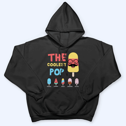 The Coolest Dad Funny Ice Cream - Personalized Custom T Shirt - Father's Day Gift for Dad, Papa, Grandpa, Daddy, Dada