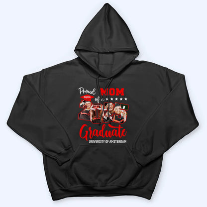 Custom Photo Proud Family Of 2025 Senior Graduation - Personalized Custom T Shirt - Gift for Grandma, Grandpa, Mom, Dad, Brother, Sister, Aunt, Uncle