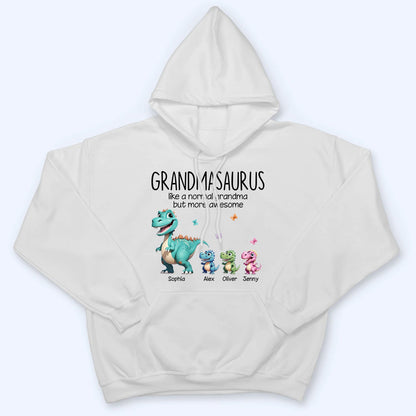 Grandmasaurus And Kids 3D Effect Dinosaurs - Personalized Custom T Shirt -  Gift for Grandma, Nana, Grammy