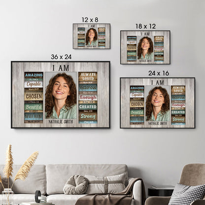 Christian God Says You Are - Personalized Poster/Canvas - Christian Gift, Bible Verses