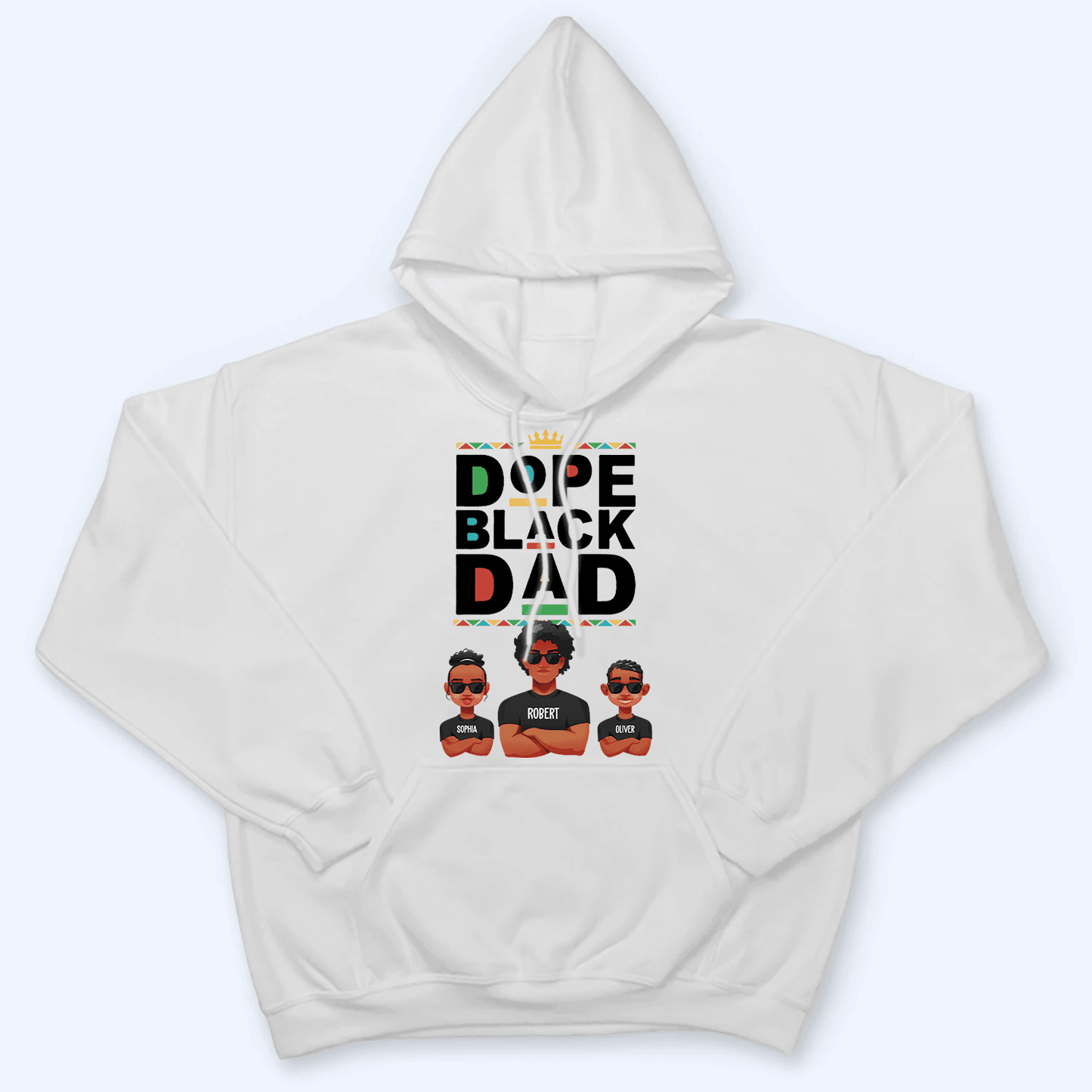 Dope Black Dad - Personalized T Shirt - Custom Gift for Black Dad, Grandpa, Daddy, African American | Black History Month,  Father's Day, Juneteenth