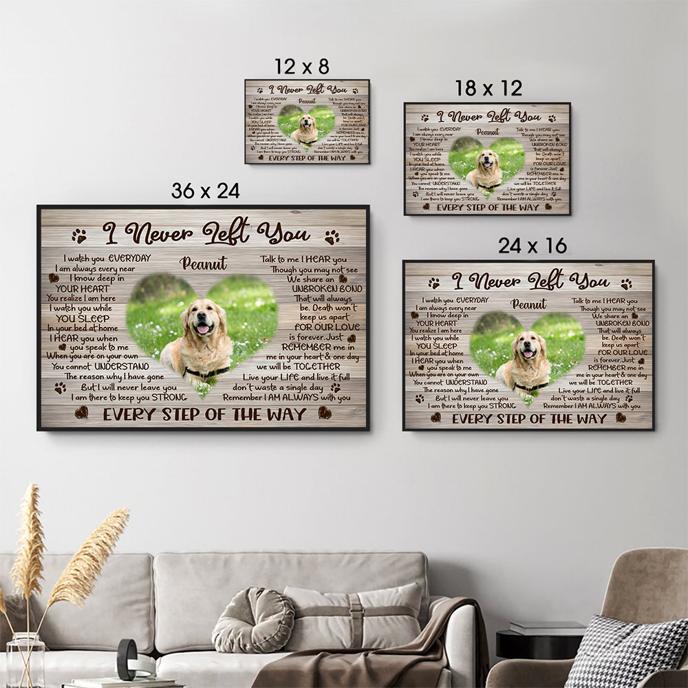 Custom Photo The Moment That You Left Me - Personalized Poster/Canvas - Memorial Gift For Dog Lovers, Cat Lovers, Pet Lovers