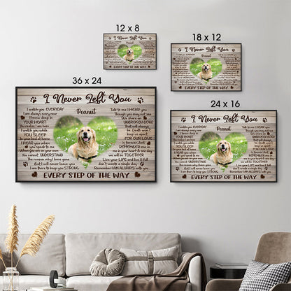 Custom Photo The Moment That You Left Me - Personalized Poster/Canvas - Memorial Gift For Dog Lovers, Cat Lovers, Pet Lovers