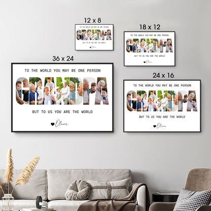 Custom Photo Grandpa Photo Collage - Personalized Poster/Canvas - Father's Day Gift For Grandpa