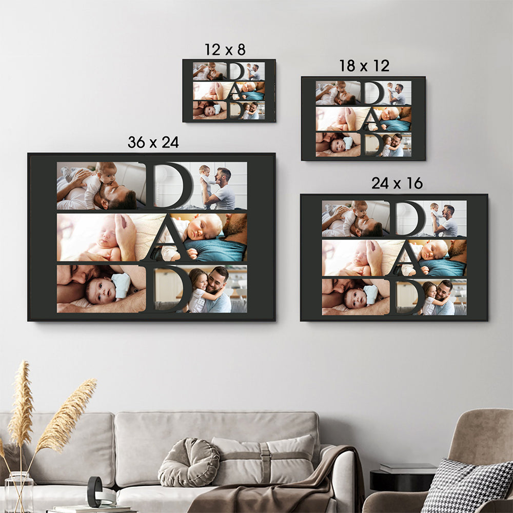 Custom Photo Dad Collage - Personalized Poster/Canvas - Father's Day Gift, Birthday Gift For Dad, Daddy