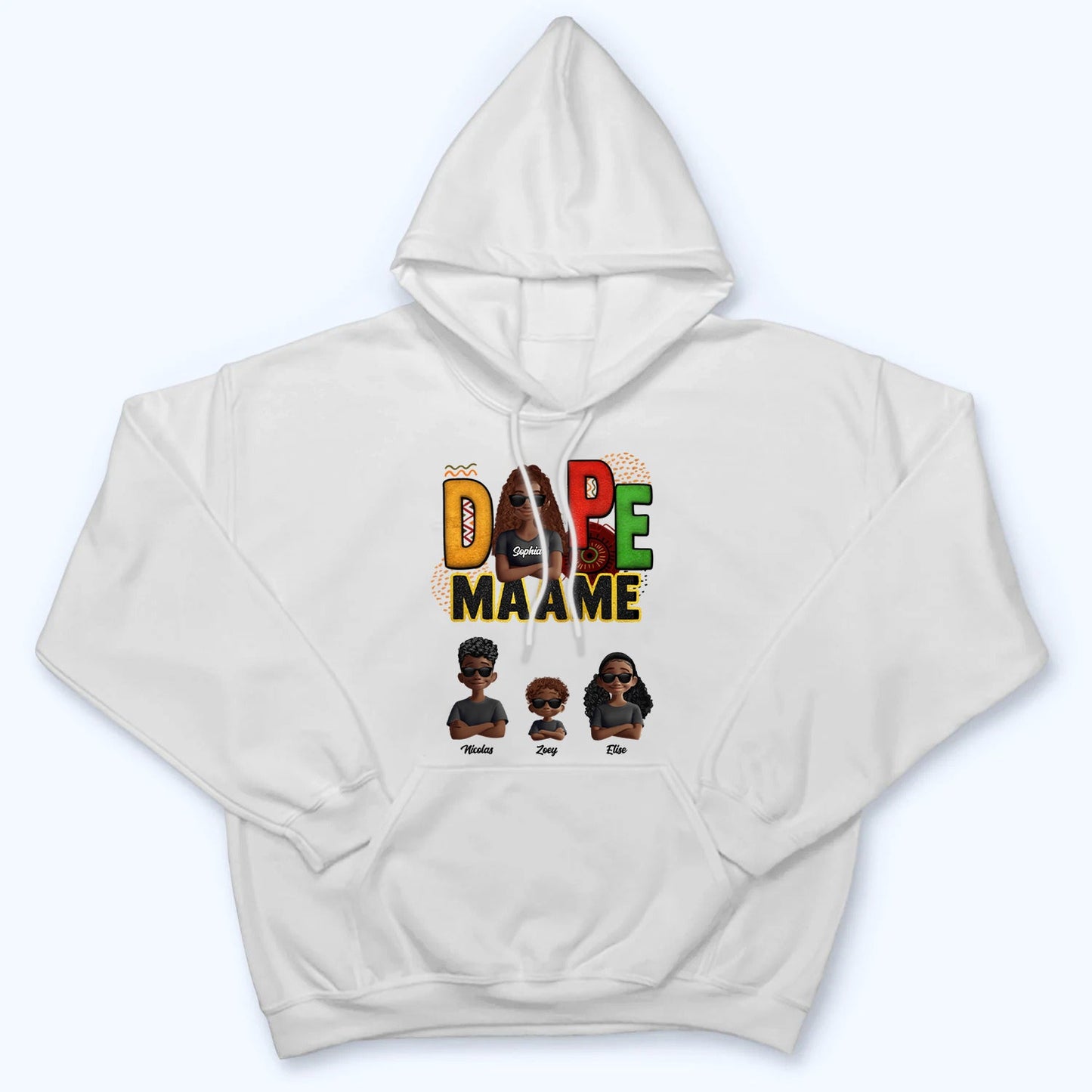 Dope Black Mom - Personalized Custom T Shirt -  Gift For Black Mom, Black History Month, Juneteenth