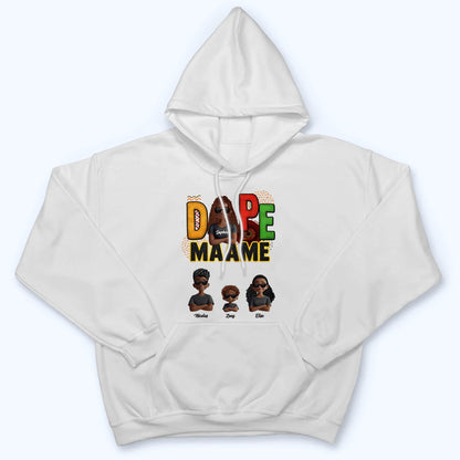 Dope Black Mom - Personalized Custom T Shirt -  Gift For Black Mom, Black History Month, Juneteenth