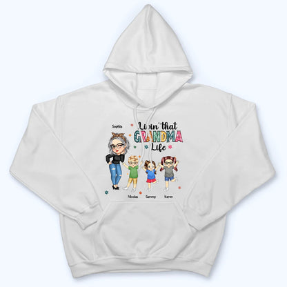 Living That Grandma Life - Personalized Custom T Shirt - Gift for Mom, Grandma, Nana, Grammy