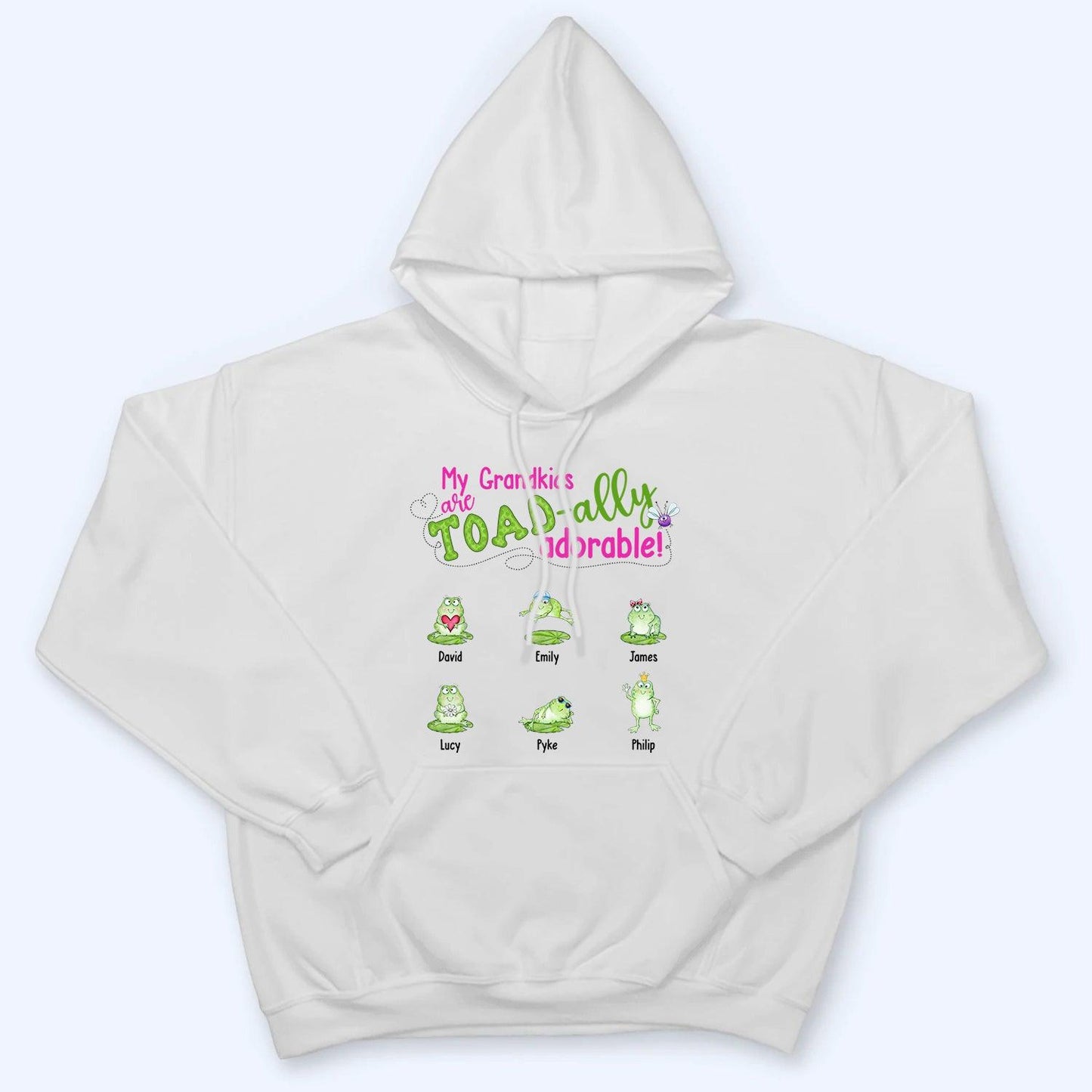 My Grandkids Toad-ally Adorable - Personalized Custom T Shirt - Gift for Grandma/Nana/Mimi, Mom, Wife, Grandparent