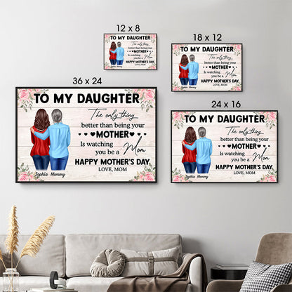 To My Daughter From Mom - Personalized Poster/Canvas - Mother's Day Gift For Daughter