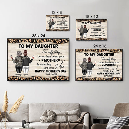 Leopard Pattern To My Daughter From Mom - Personalized Poster/Canvas - Mother's Day Gift For Daughter