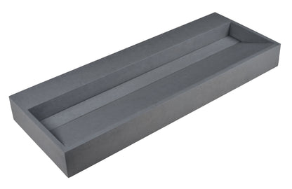 ALFI brand  ABCO48TR 48" Solid Concrete Gray Matte Trough Sink for the Bathroom