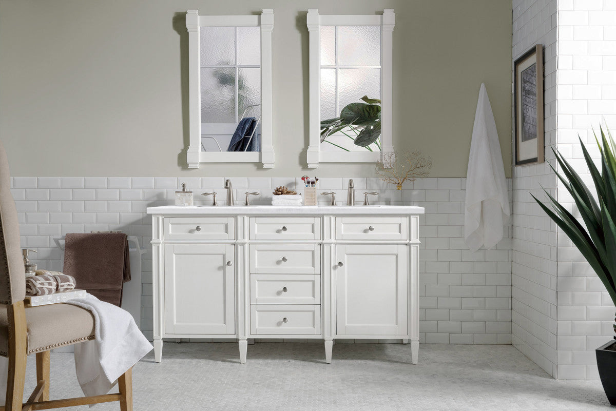 Brittany 60" Double Vanity in Bright White