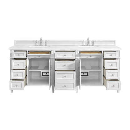 Brittany 84" Double Vanity in Bright White