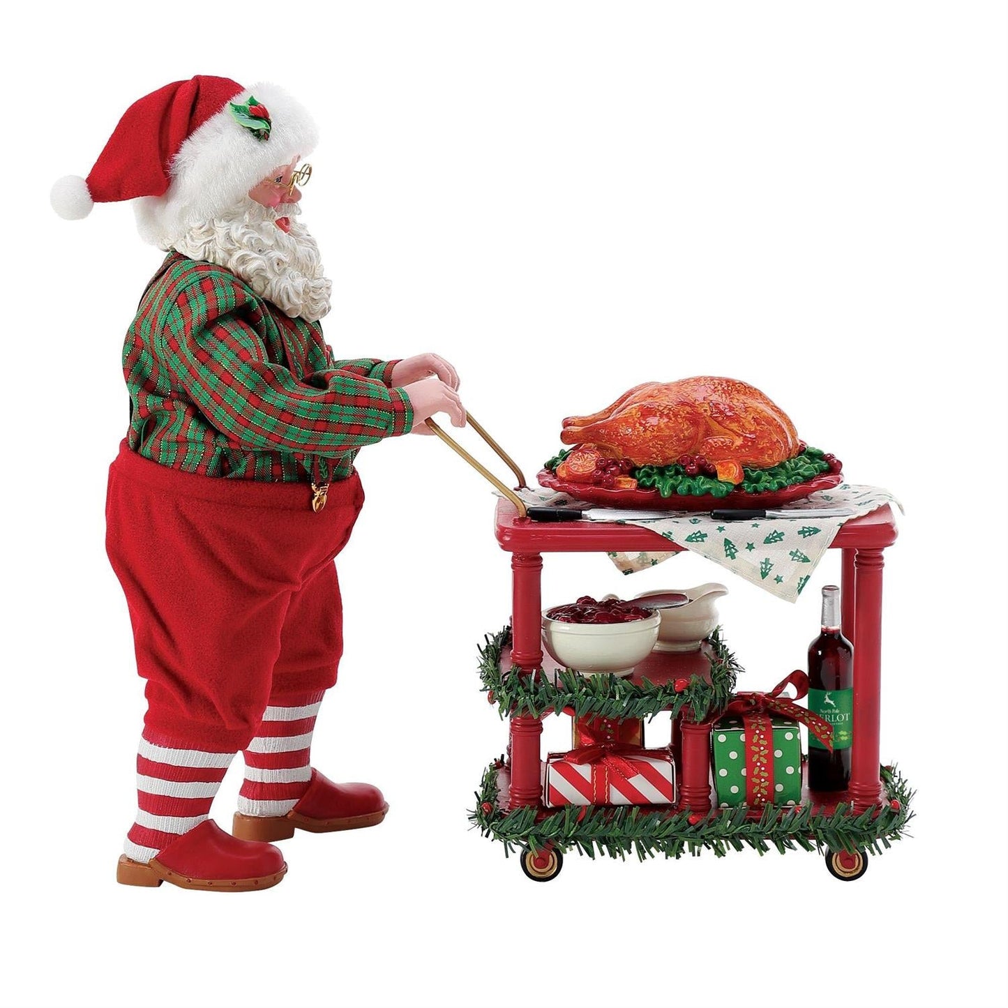 Santa Bringing Turkey Dinner