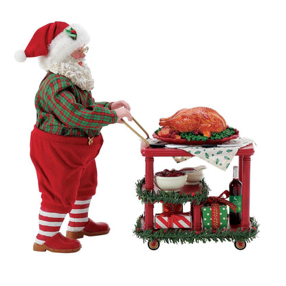 Santa Bringing Turkey Dinner