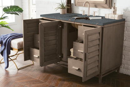 Portland 48" Single Vanity Cabinet, Whitewashed Walnut