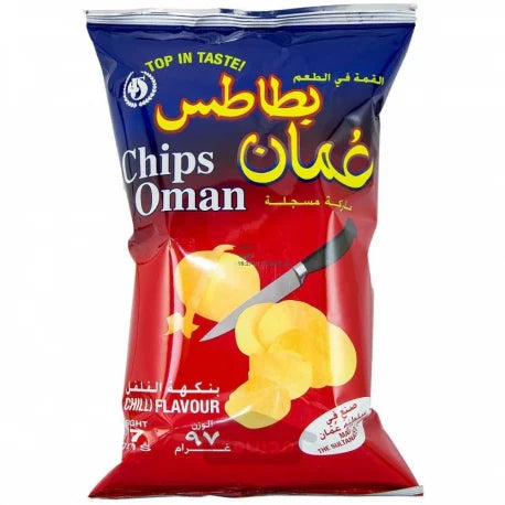 Oman Chilli Flavour Chips 100G - Delicious Imported Snack Foods for Spicy Snack Lovers (Copy)