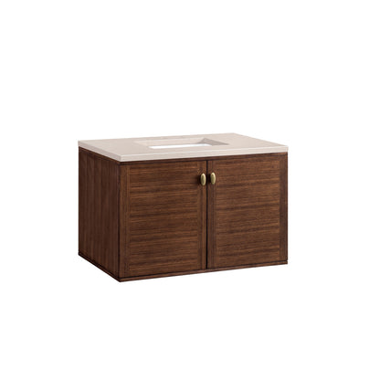 Amberly 36" Single Vanity Cabinet, Mid-Century Walnut