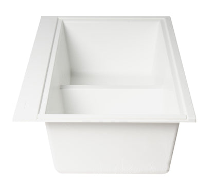 ALFI brand AB3418DBUM 33" Granite Composite Workstation Step Rim Double Bowl Undermount Sink with Accessories