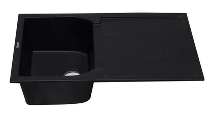 ALFI brand AB1620DI 34" Single Bowl Granite Composite Kitchen Sink with Drainboard