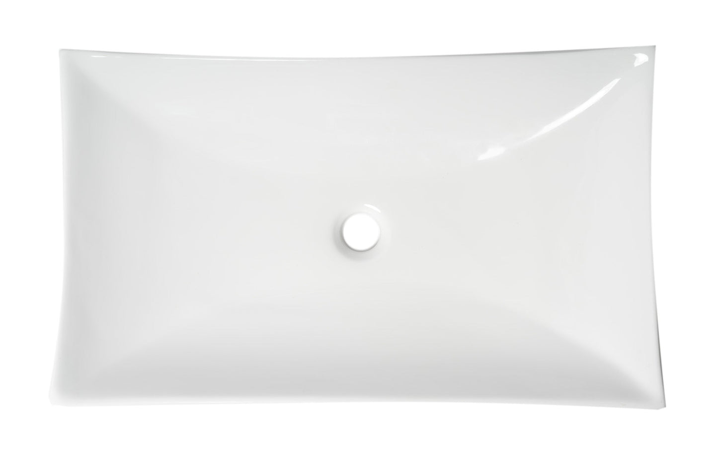 ALFI brand  ABC904 White 26" Fancy Rectangular Above Mount Ceramic Sink