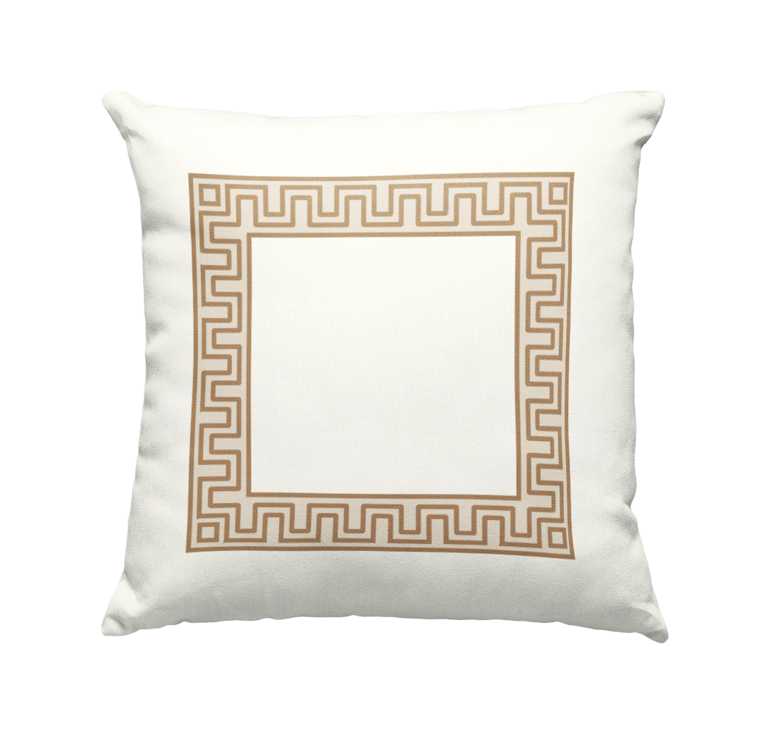 Fretwork Border Pillow Cover