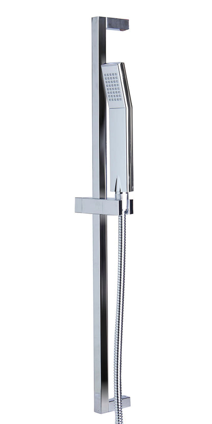 ALFI brand AB7606 Square Sliding Rail Hand Shower Set