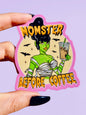 Momster Before Coffee Halloween Sticker
