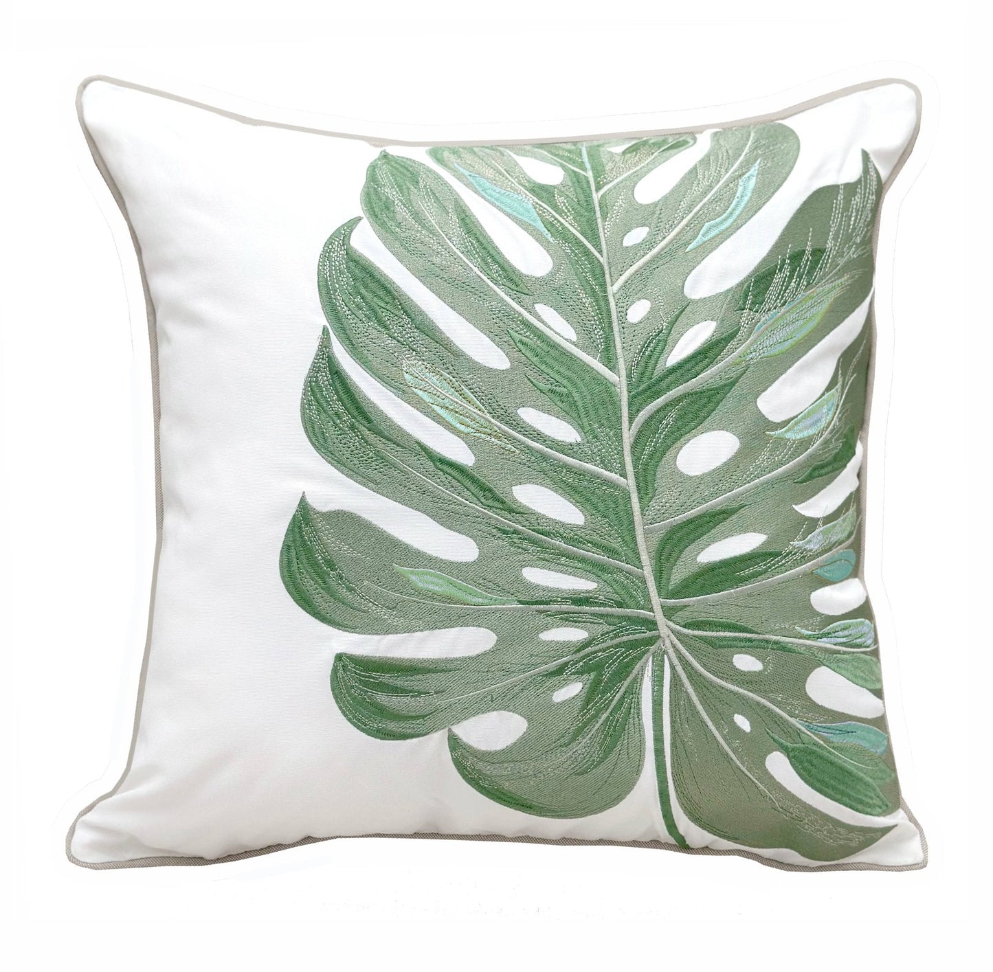 Monstera Leaf Indoor/Outdoor Throw Pillow
