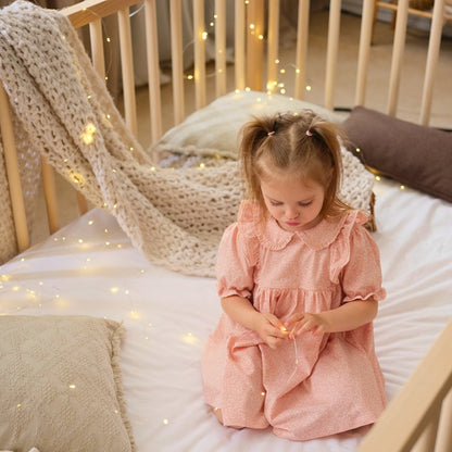 Full Montessori Floor Bed Frame for Toddlers with Fence