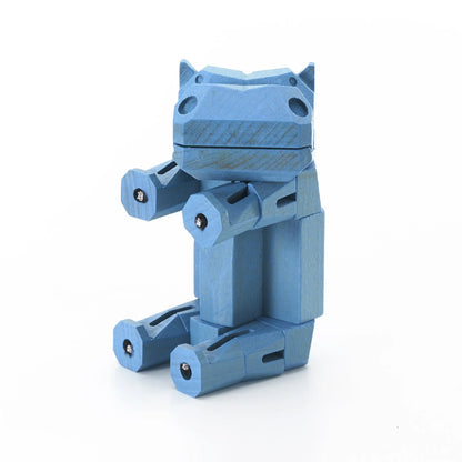 Modern Wooden Hippo Decor – Interactive Puzzle & Art Piece