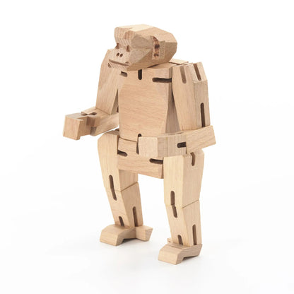 Modern Wooden Monkey Decor – Interactive Puzzle & Art Piece