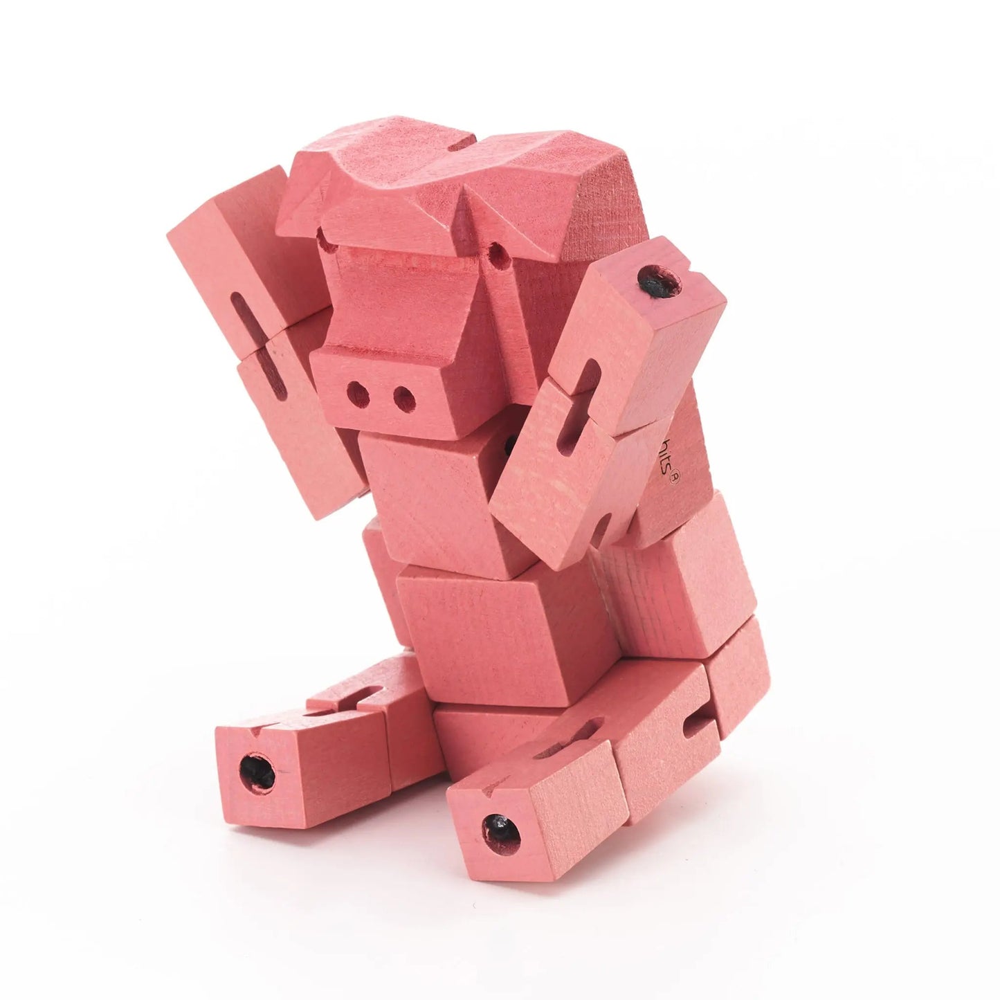 Modern Wooden Pig Decor – Interactive Puzzle & Art Piece
