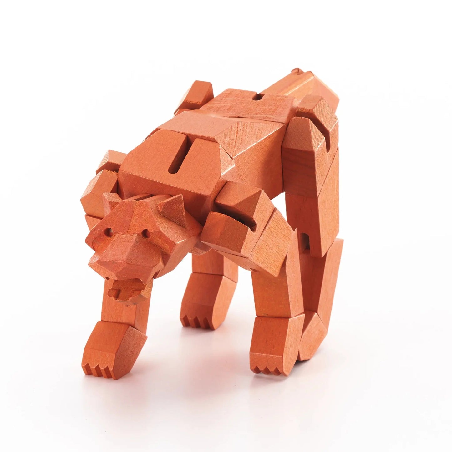 Modern Wooden Tiger Decor – Interactive Puzzle & Art Piece