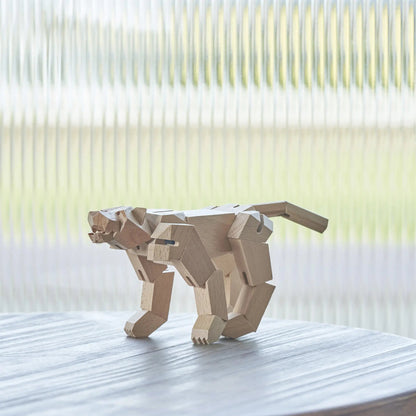 Modern Wooden Tiger Decor – Interactive Puzzle & Art Piece