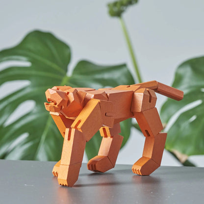 Modern Wooden Tiger Decor – Interactive Puzzle & Art Piece