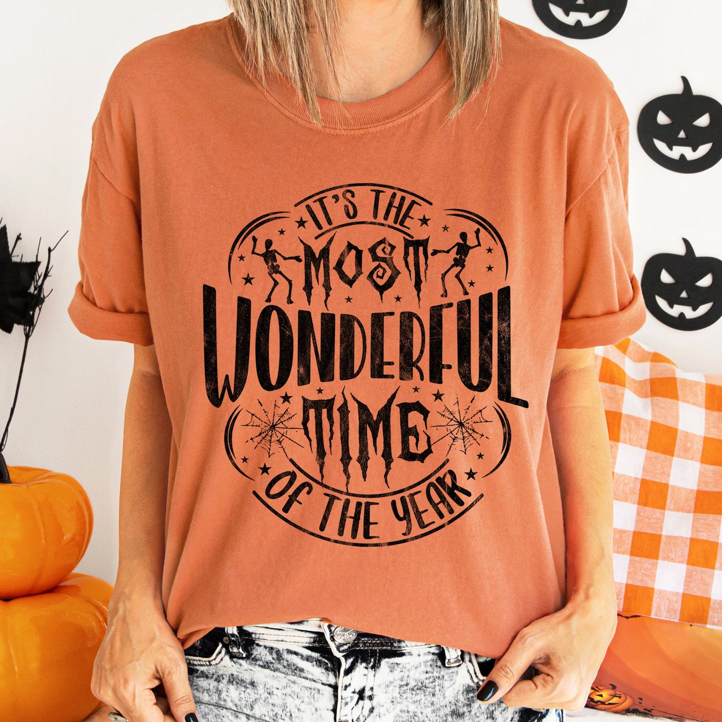 It's The Most Wonderful Time Of The Year Retro Halloween Comfort Colors Tshirt