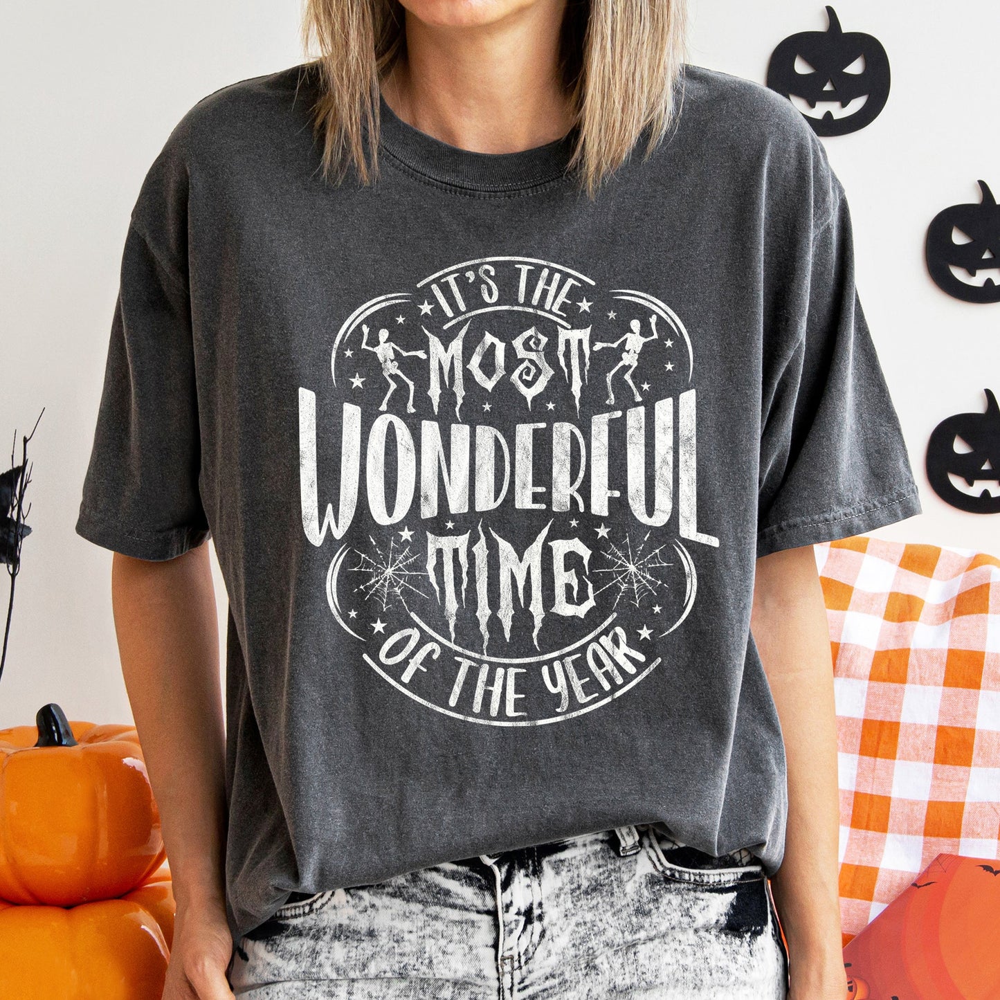 It's The Most Wonderful Time Of The Year Retro Halloween Comfort Colors Tshirt