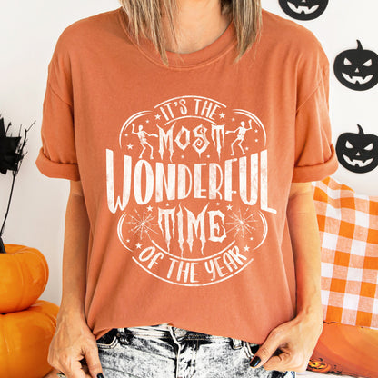 It's The Most Wonderful Time Of The Year Retro Halloween Comfort Colors Tshirt