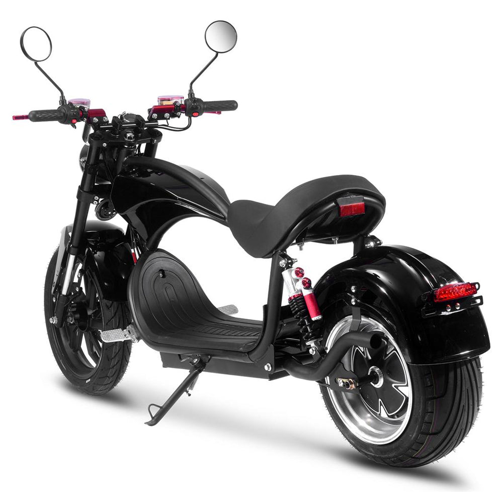 MotoTec Raven 60V/30AH 2500W Electric Moped Motorcycle Scooter For Adults, Black (SAK48263)