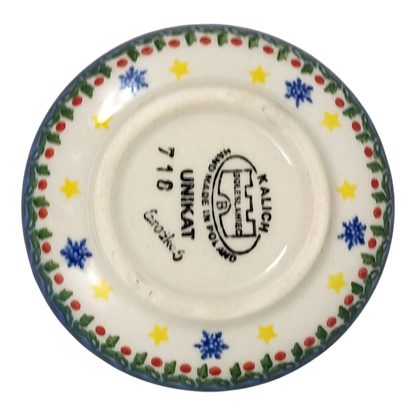 Ceramic Snack Plate - Gingerbread Joy Pattern