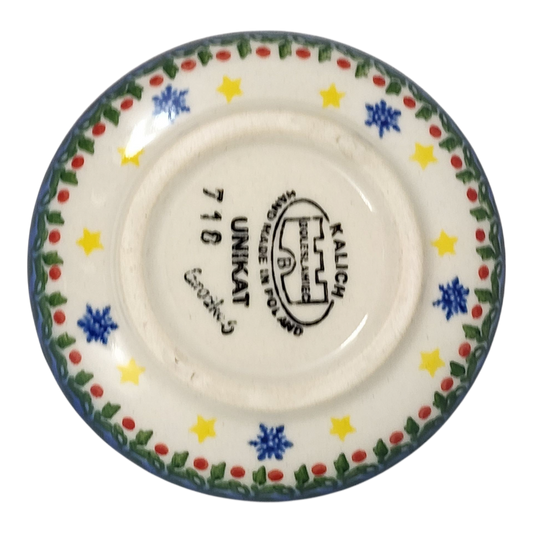 Ceramic Snack Plate - Gingerbread Joy Pattern