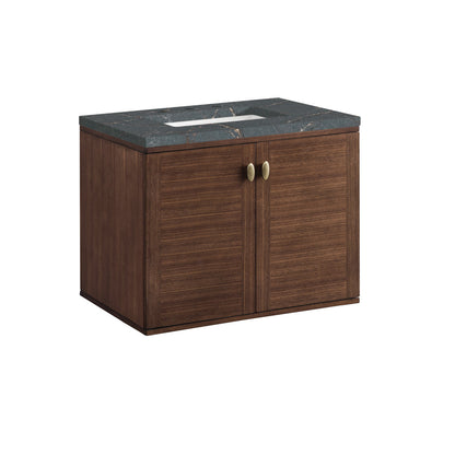 Amberly 30" Single Vanity Cabinet, Mid-Century Walnut